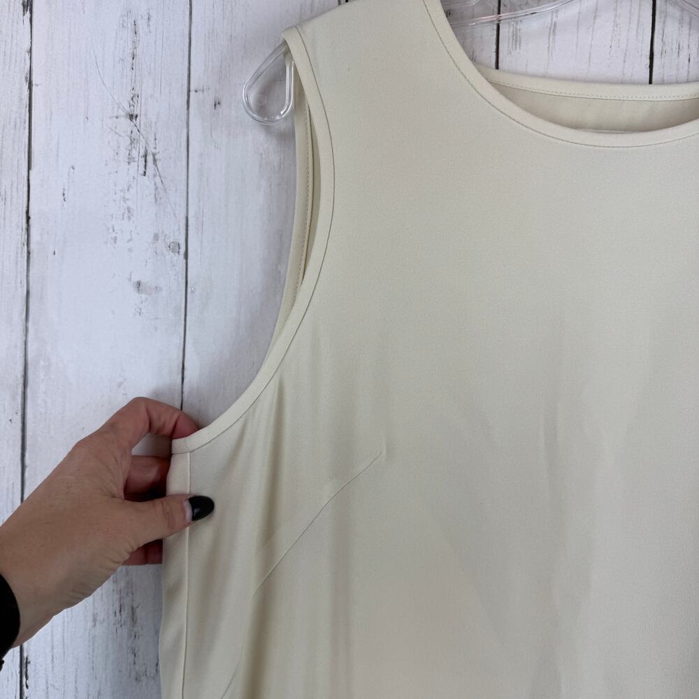 Rag & Bone Cream Split Back Sleeveless Crepe Top … - image 4